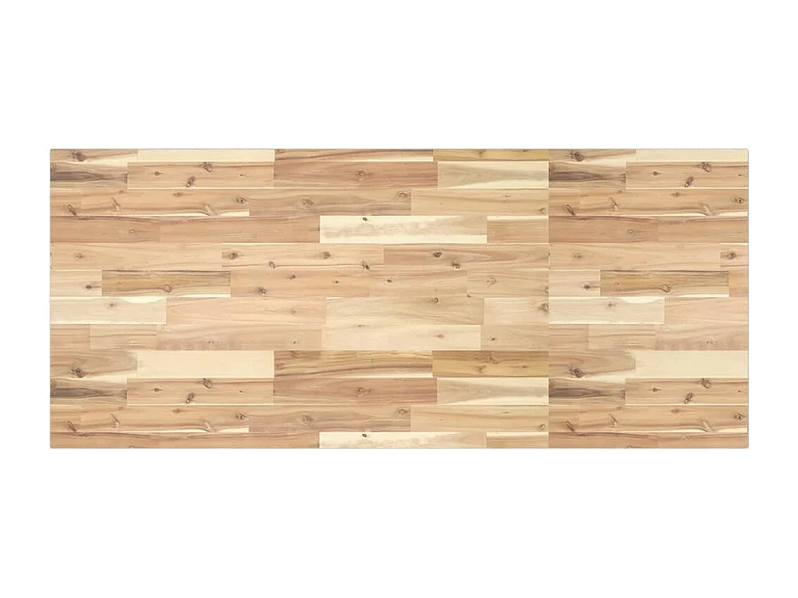 Étagère de vasque murale acier et bois massif d'acacia