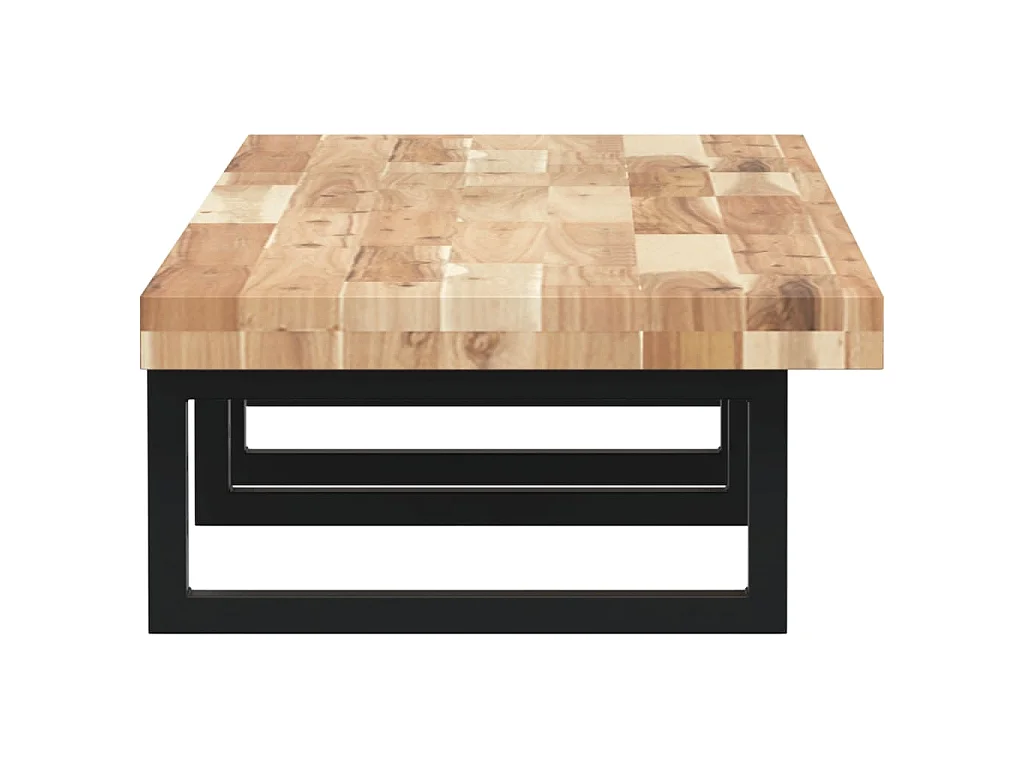 Badkamer wandschap staal en massief acaciahout