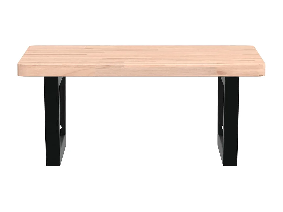 Badkamer wandschap staal en massief beukenhout