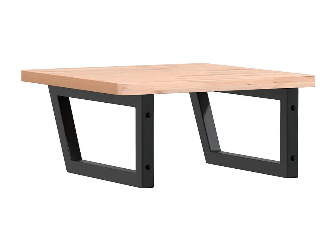 Badkamer wandschap staal en massief beukenhout