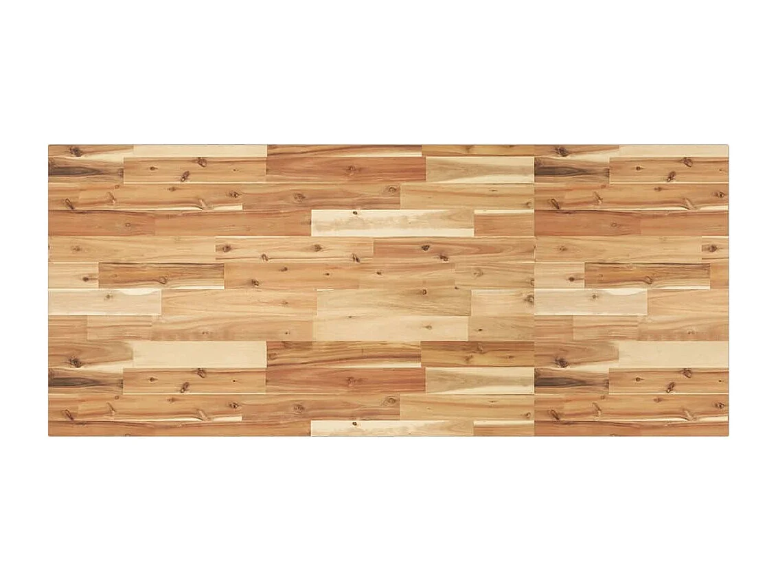 Ripiano a Parete per Lavabo in Acciaio e Massello di Acacia