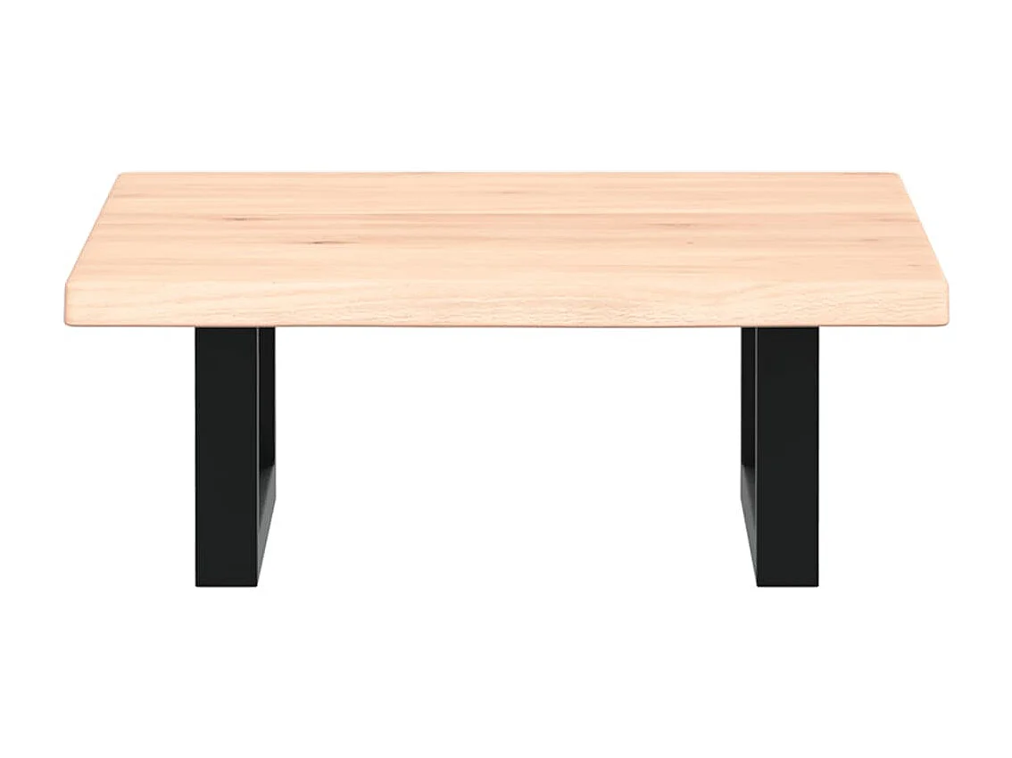 Waschtischplatte mit Halterung Stahl und Massivholz Eiche