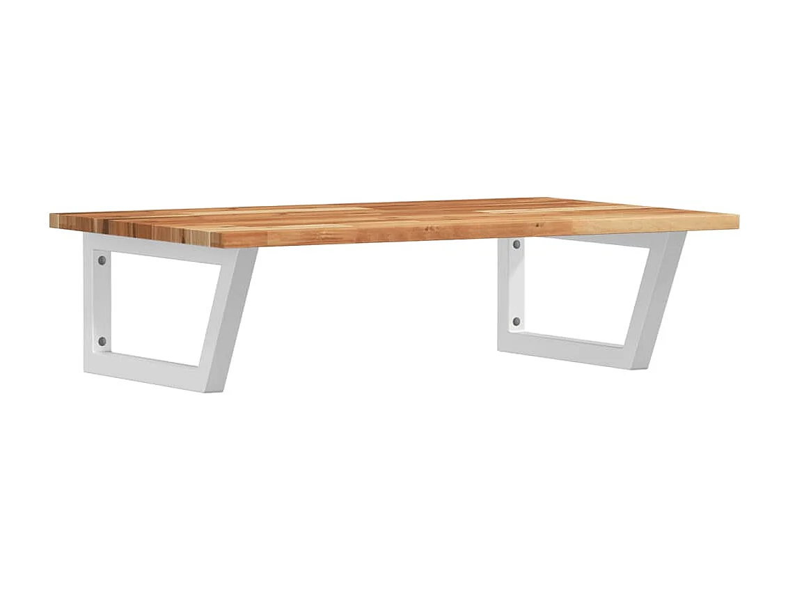 Waschbeckenregal Wandmontage Stahl und Akazienholz