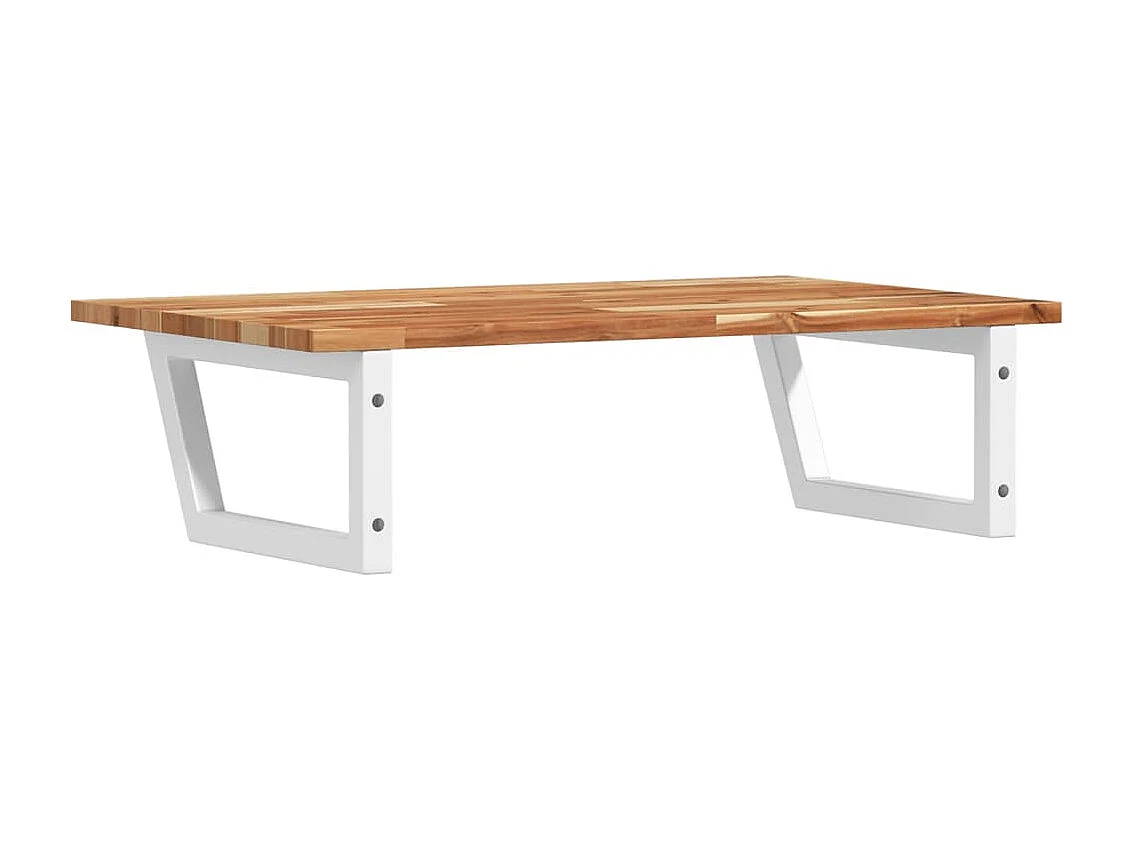 Waschbeckenregal Wandmontage Stahl und Akazienholz