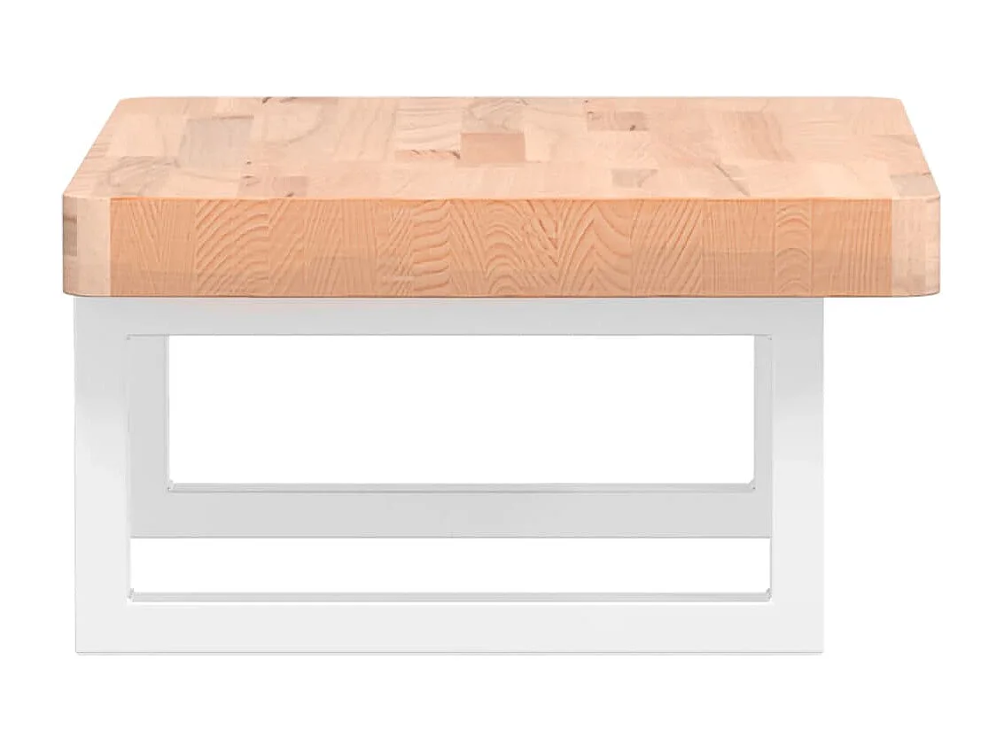 Étagère de vasque murale acier et bois massif de hêtre