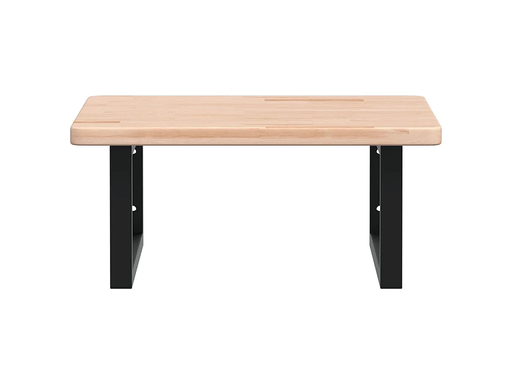 Badkamer wandschap staal en massief eikenhout
