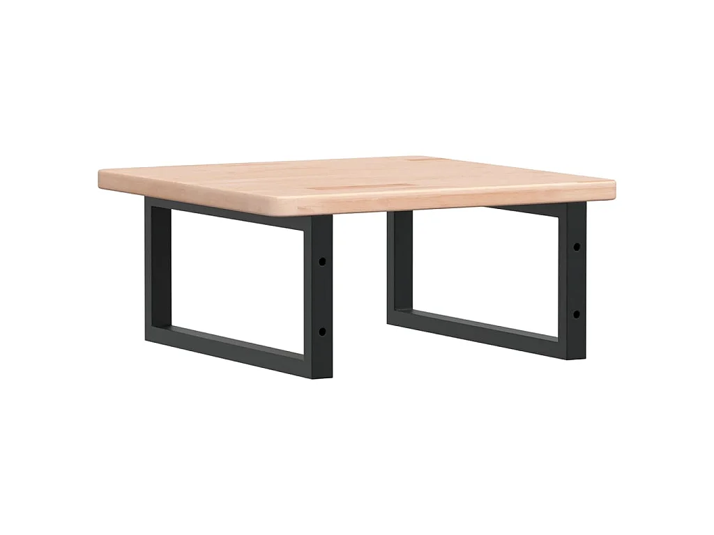 Badkamer wandschap staal en massief eikenhout