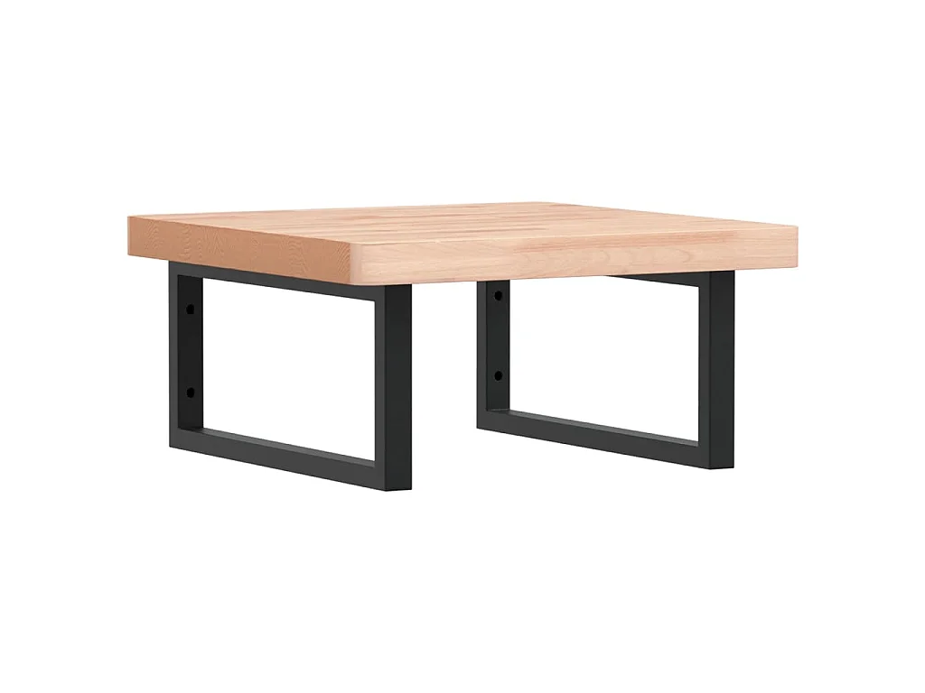Badkamer wandschap staal en massief beukenhout