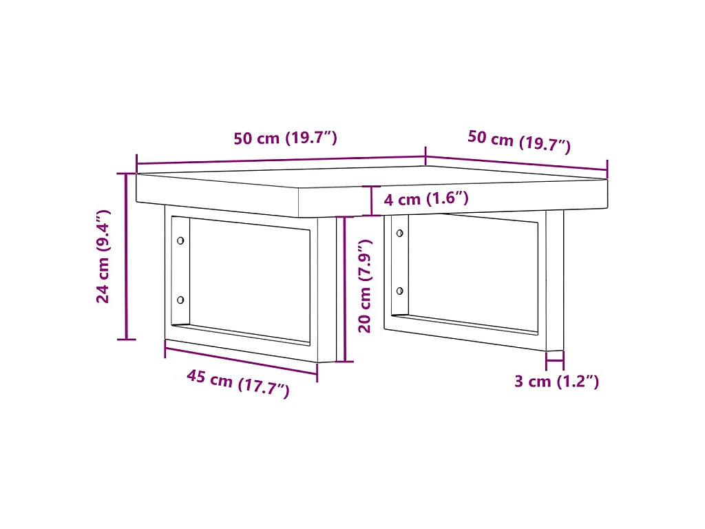 Badkamer wandschap staal en massief beukenhout
