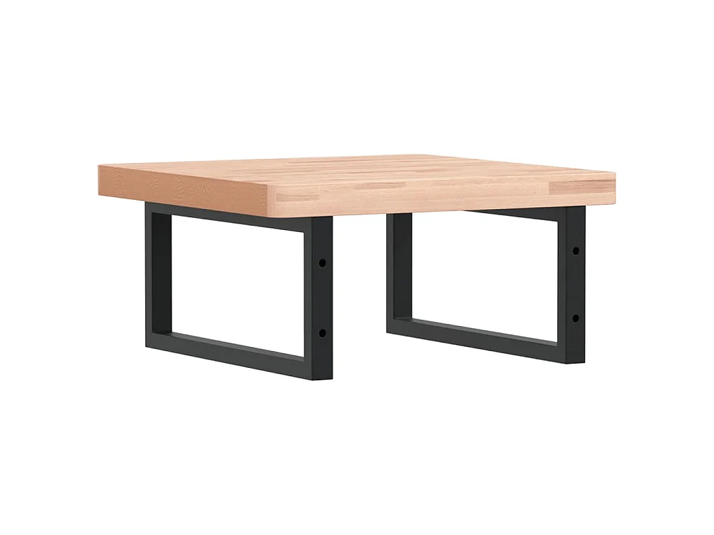 Badkamer wandschap staal en massief beukenhout