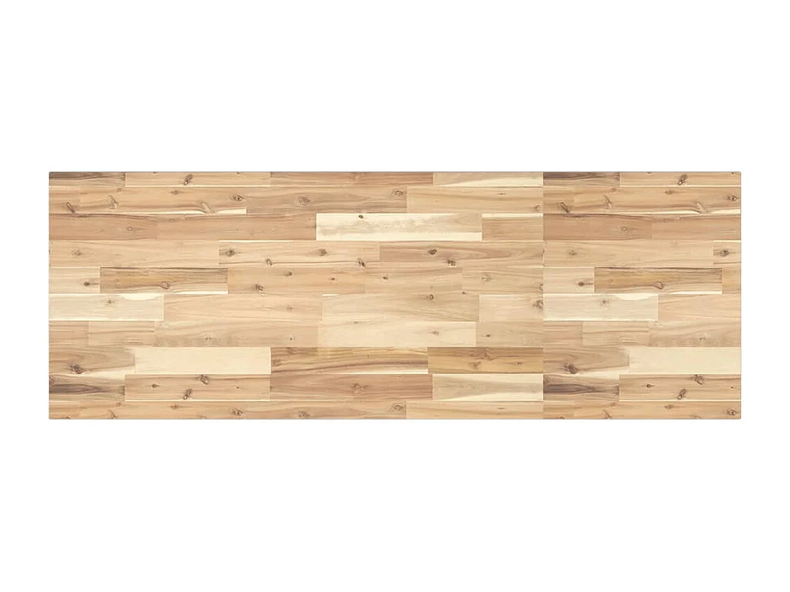 Étagère de vasque murale acier et bois massif d'acacia