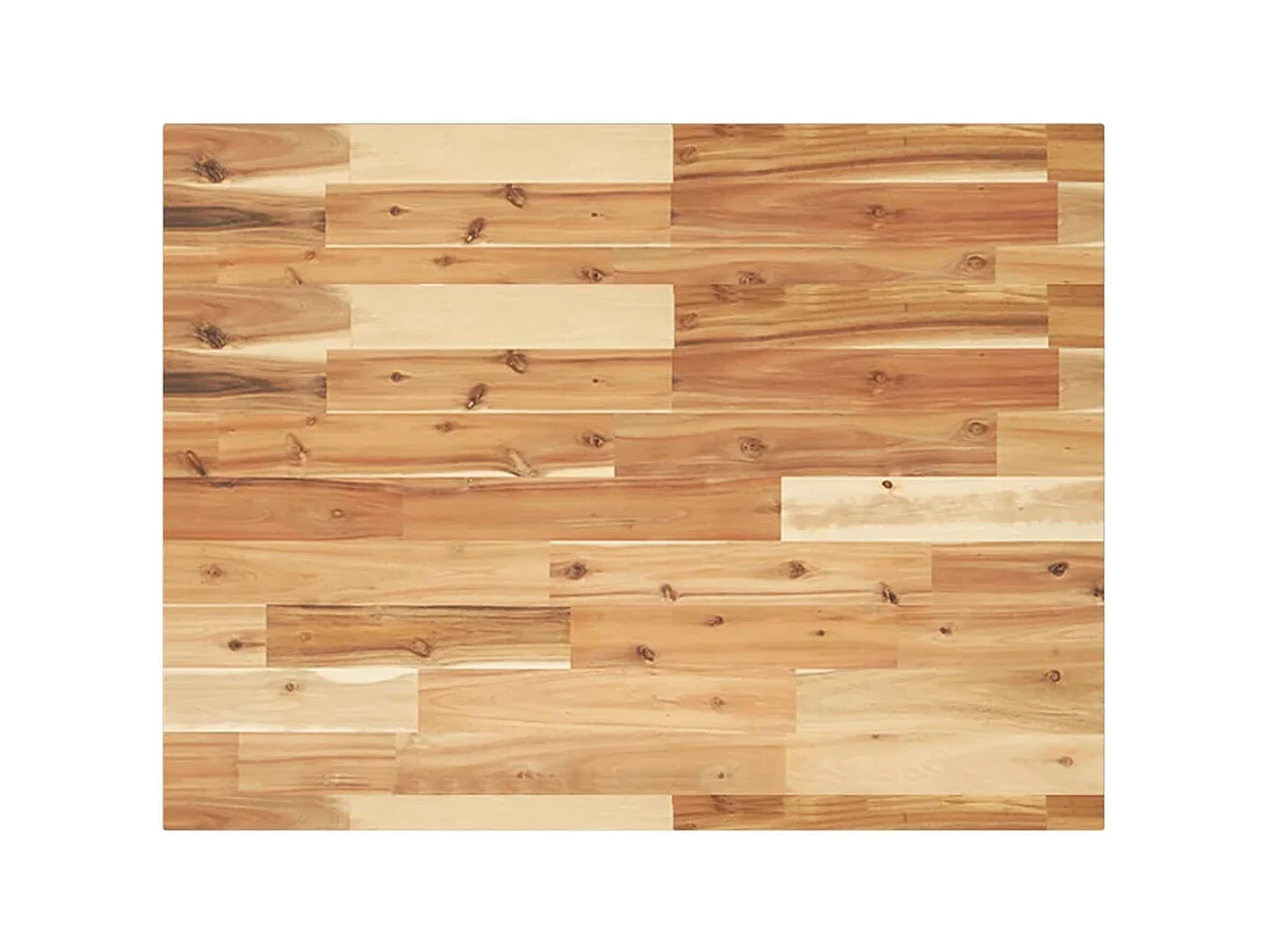 Étagère de vasque murale acier et bois massif d'acacia