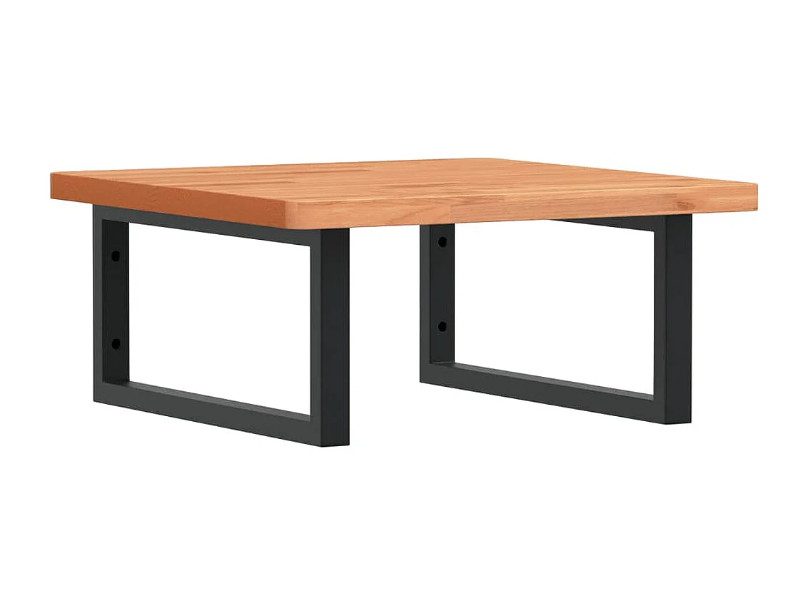 Badkamer wandschap staal en massief beukenhout