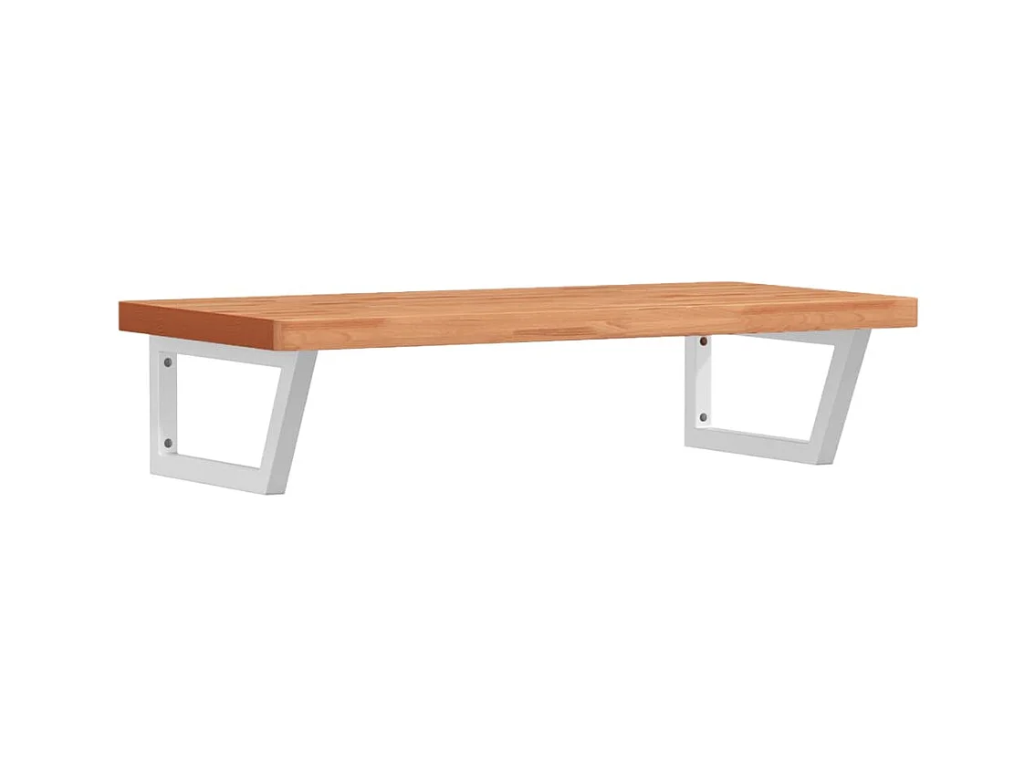 Badkamer wandschap staal en massief beukenhout