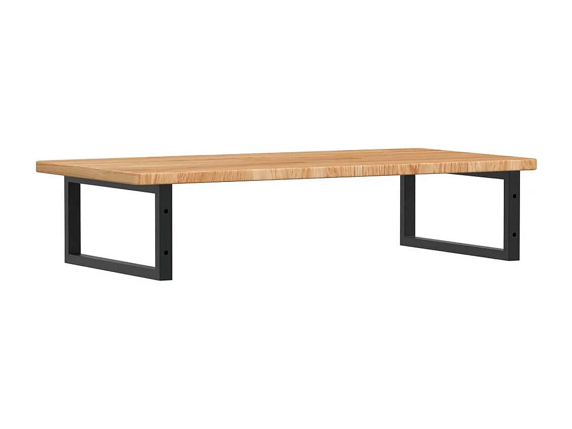 Prateleira de parede p/ lavatório aço/madeira carvalho maciça