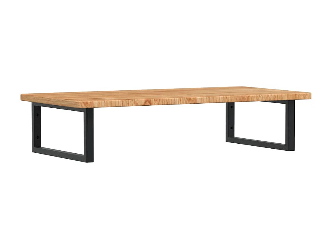 Étagère de vasque murale acier et bois de chêne massif