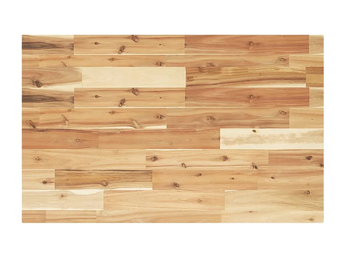 Estante de lavabo de pared acero y madera maciza de acacia
