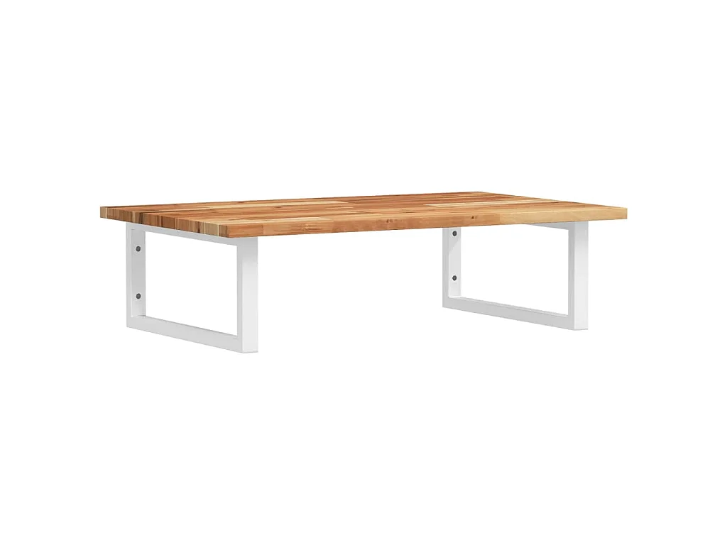 Waschbeckenregal Wandmontage Stahl und Akazienholz