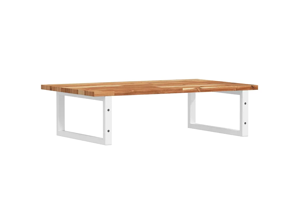 Waschbeckenregal Wandmontage Stahl und Akazienholz