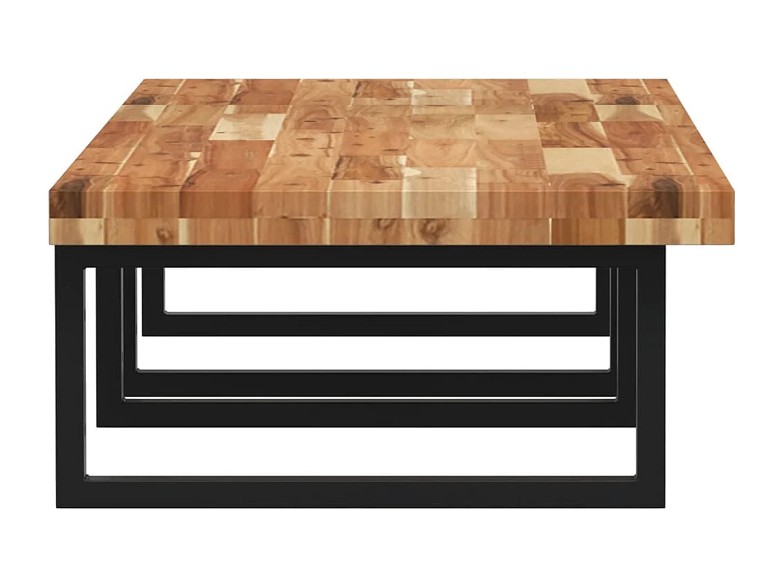 Waschbeckenregal Wandmontage Stahl und Akazienholz