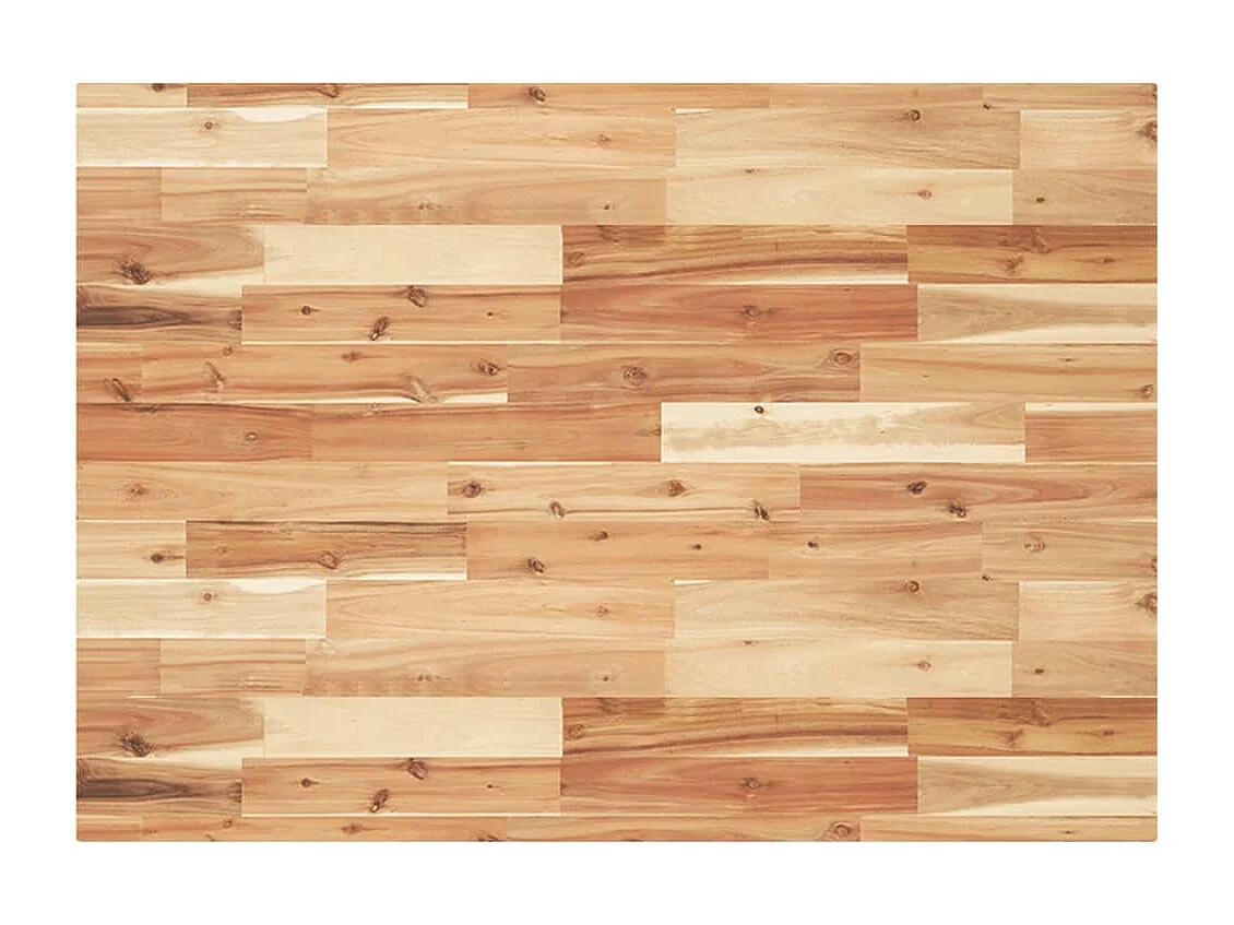 Étagère de vasque murale acier et bois massif d'acacia