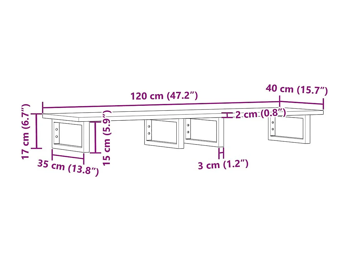 Badkamer wandschap staal en massief acaciahout