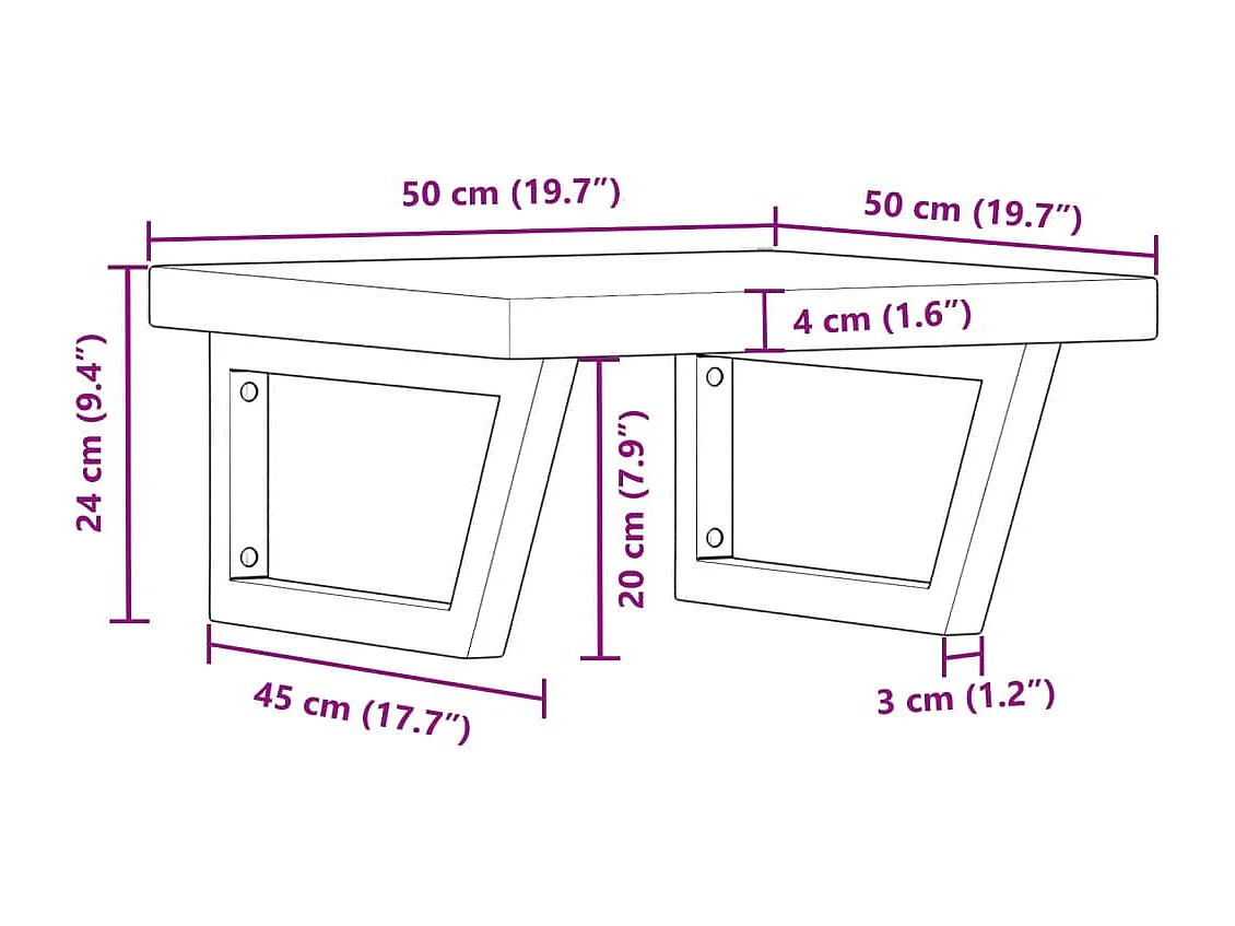 Badkamer wandschap staal en massief eikenhout