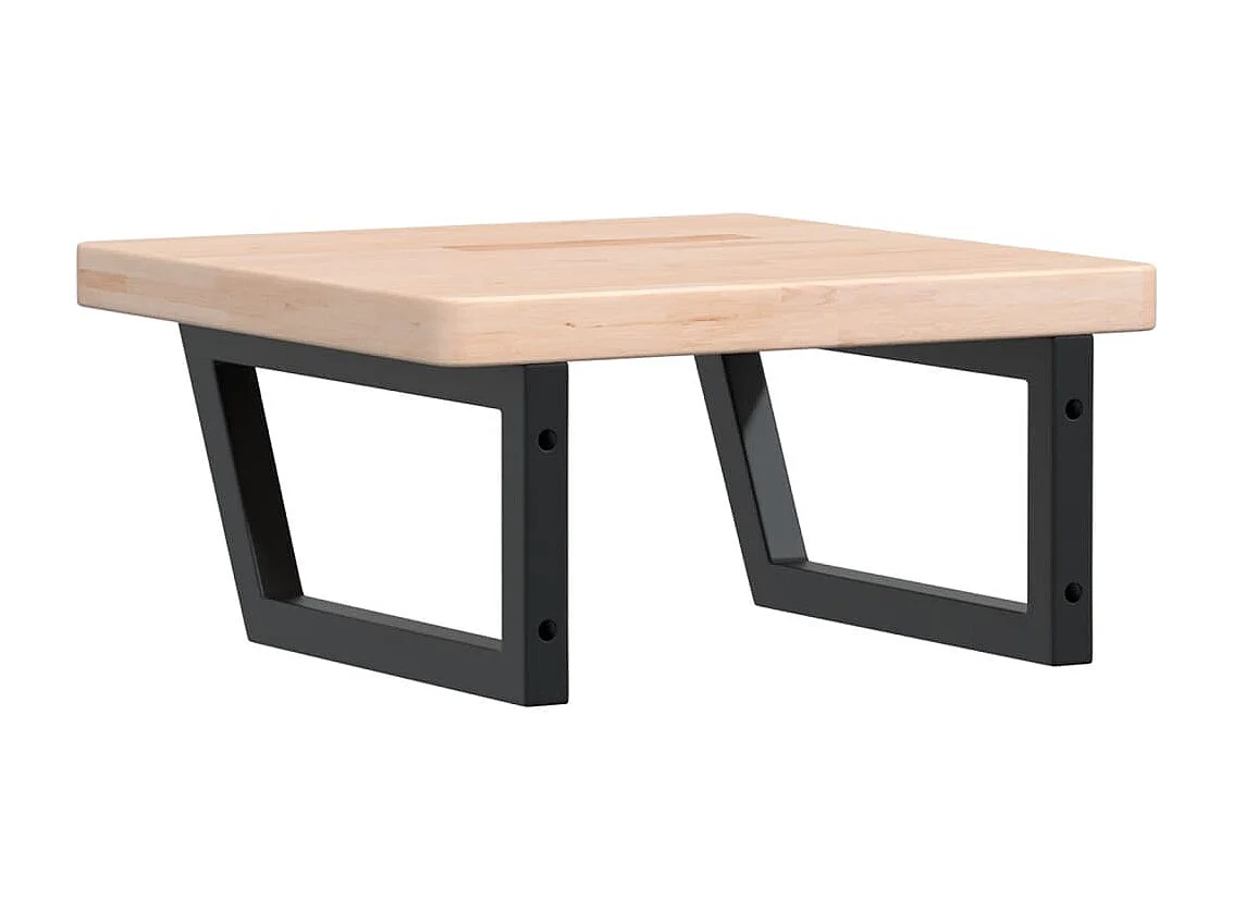 Badkamer wandschap staal en massief eikenhout