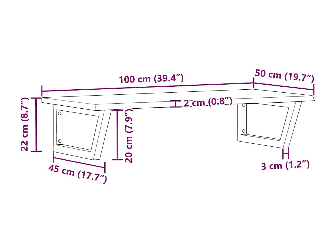 Badkamer wandschap staal en massief eikenhout