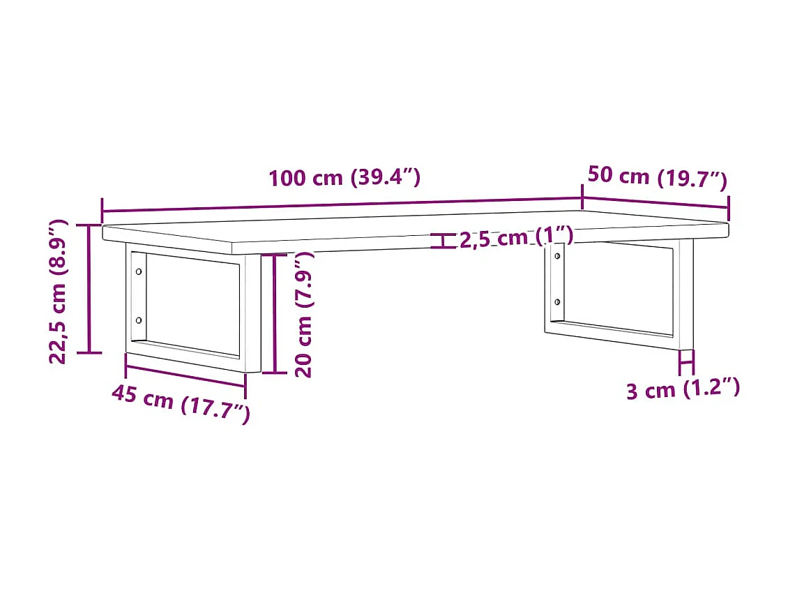 Badkamer wandschap staal en massief eikenhout
