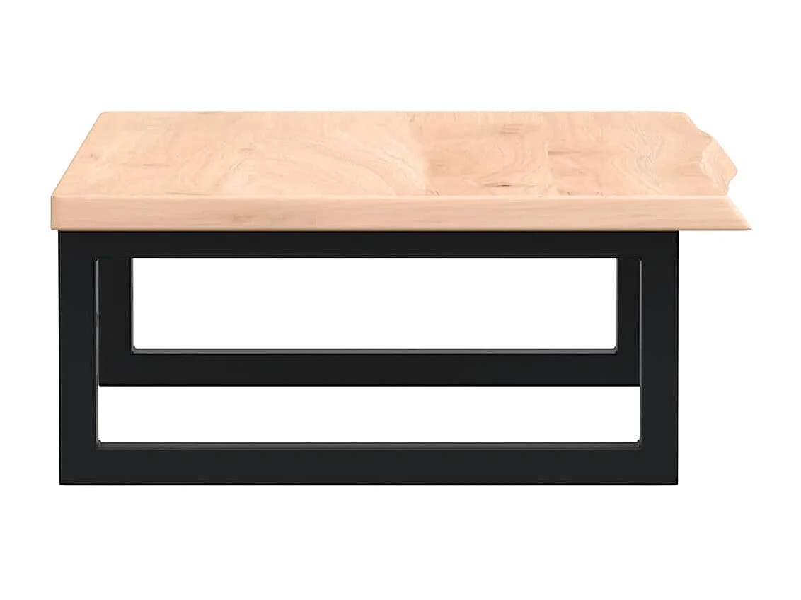 Étagère de vasque murale acier et bois de chêne massif