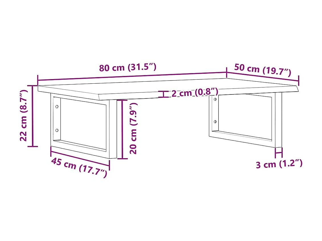 Badkamer wandschap staal en massief eikenhout