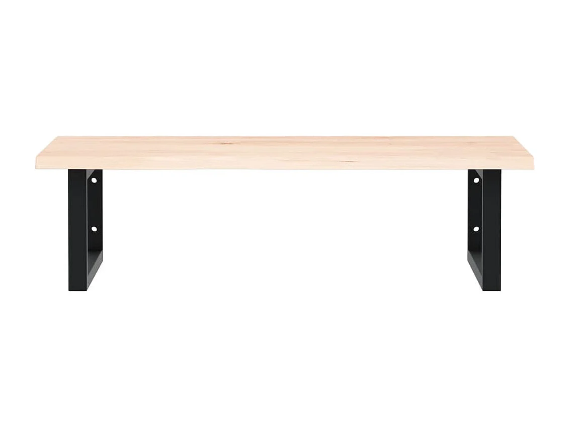 Badkamer wandschap staal en massief eikenhout