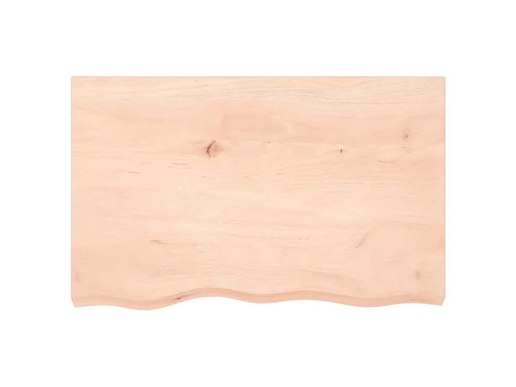 Estante de lavabo de pared de acero y madera maciza de roble