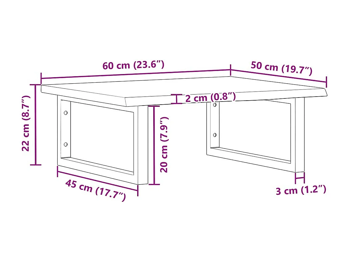 Badkamer wandschap staal en massief eikenhout