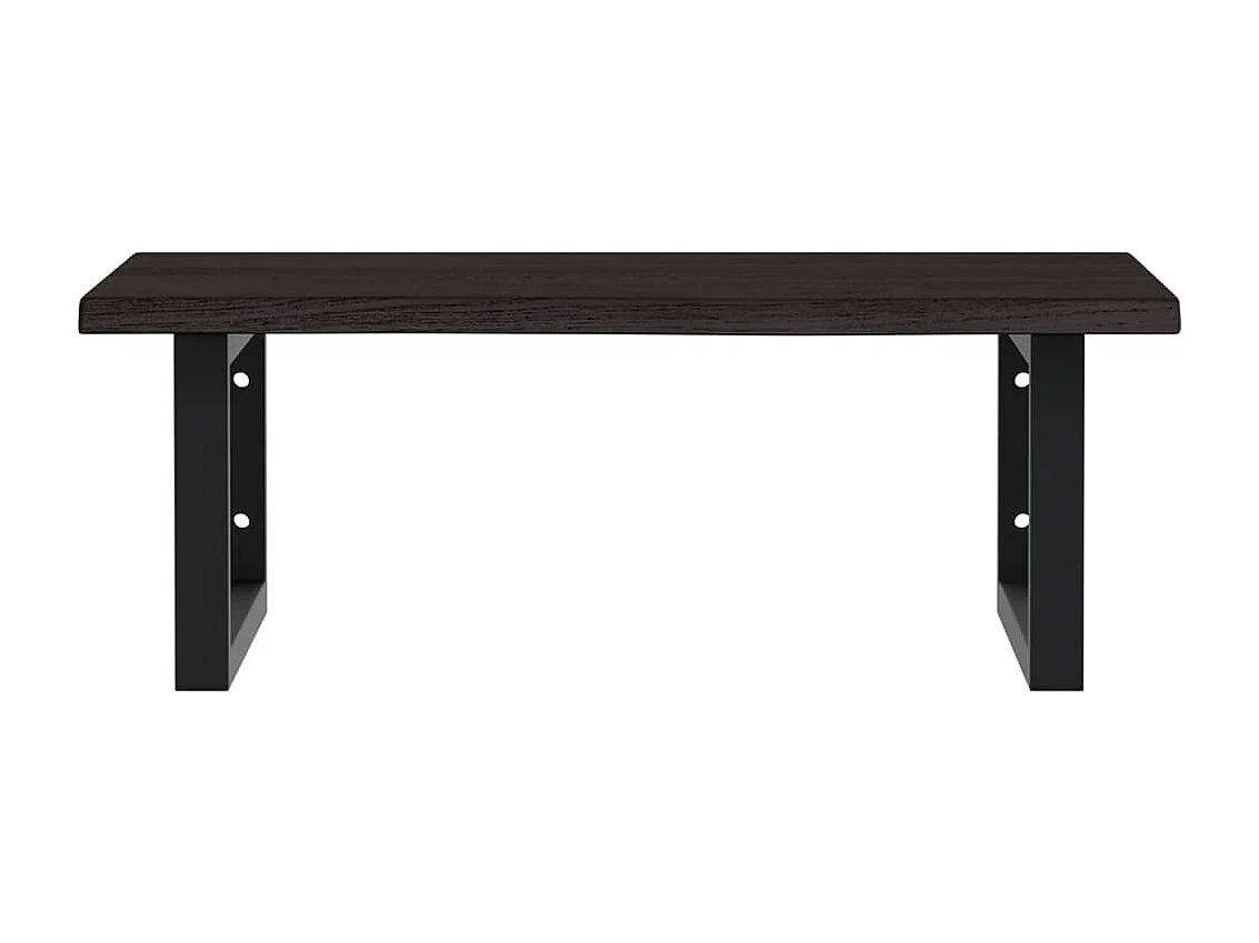 Badkamer wandschap staal en massief eikenhout