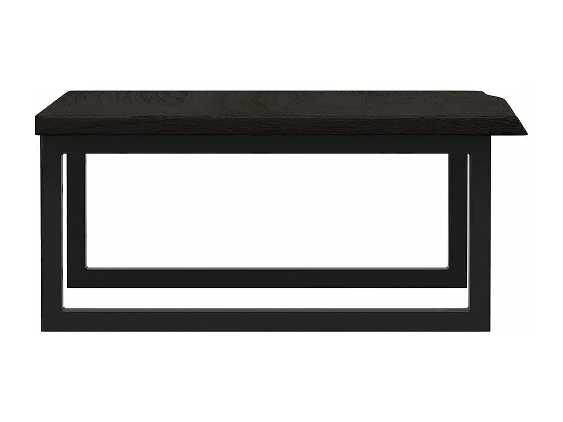 Étagère de vasque murale acier et bois de chêne massif