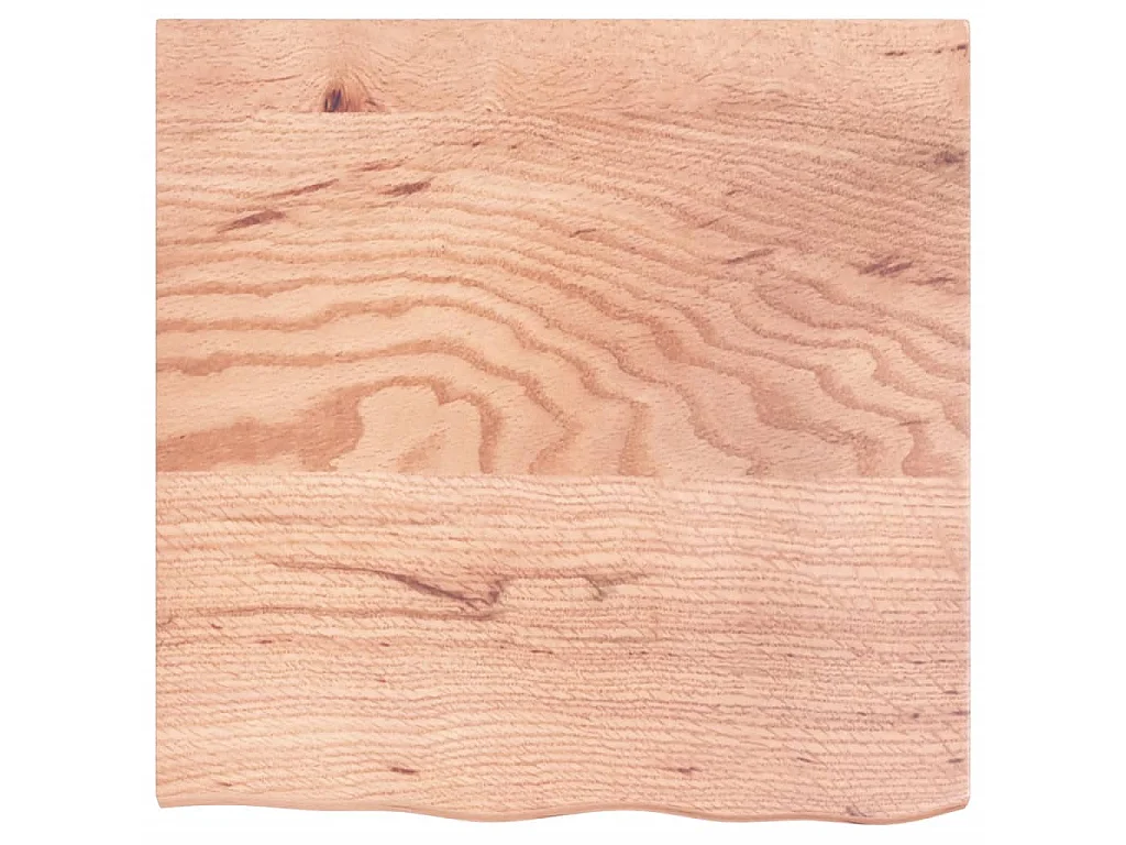 Waschtischplatte mit Halterung Stahl und Massivholz Eiche