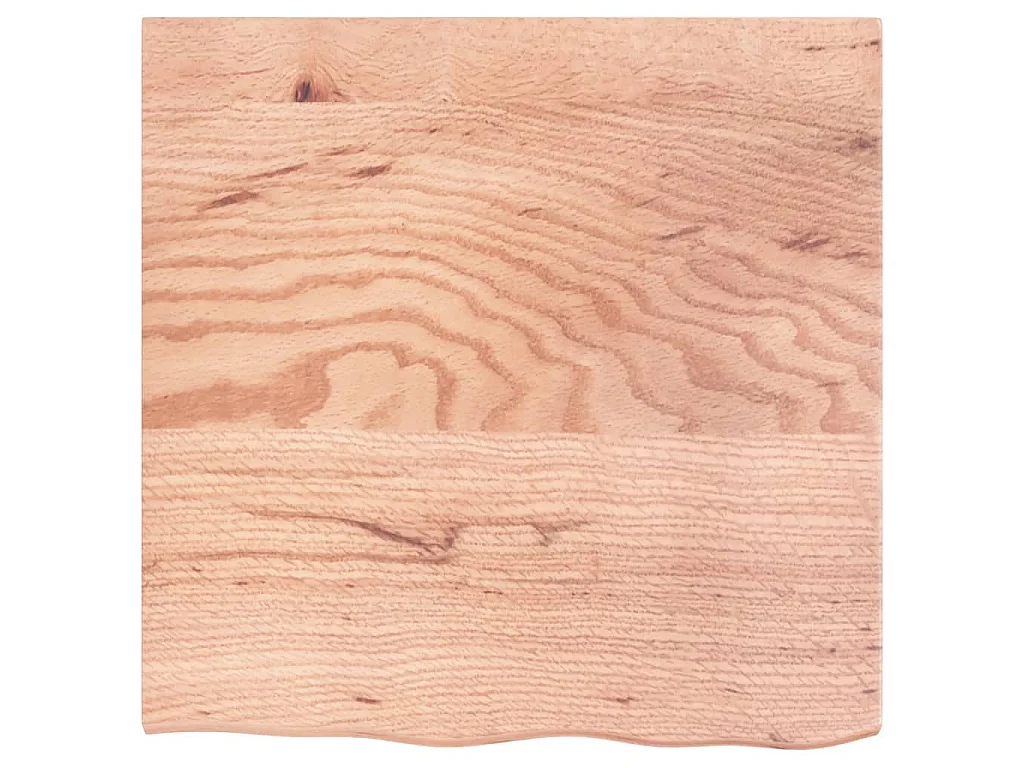 Waschtischplatte mit Halterung Stahl und Massivholz Eiche