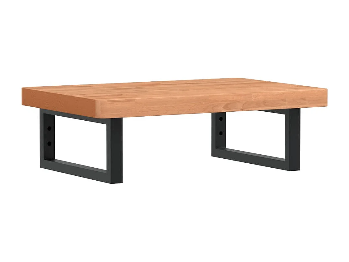 Badkamer wandschap staal en massief beukenhout