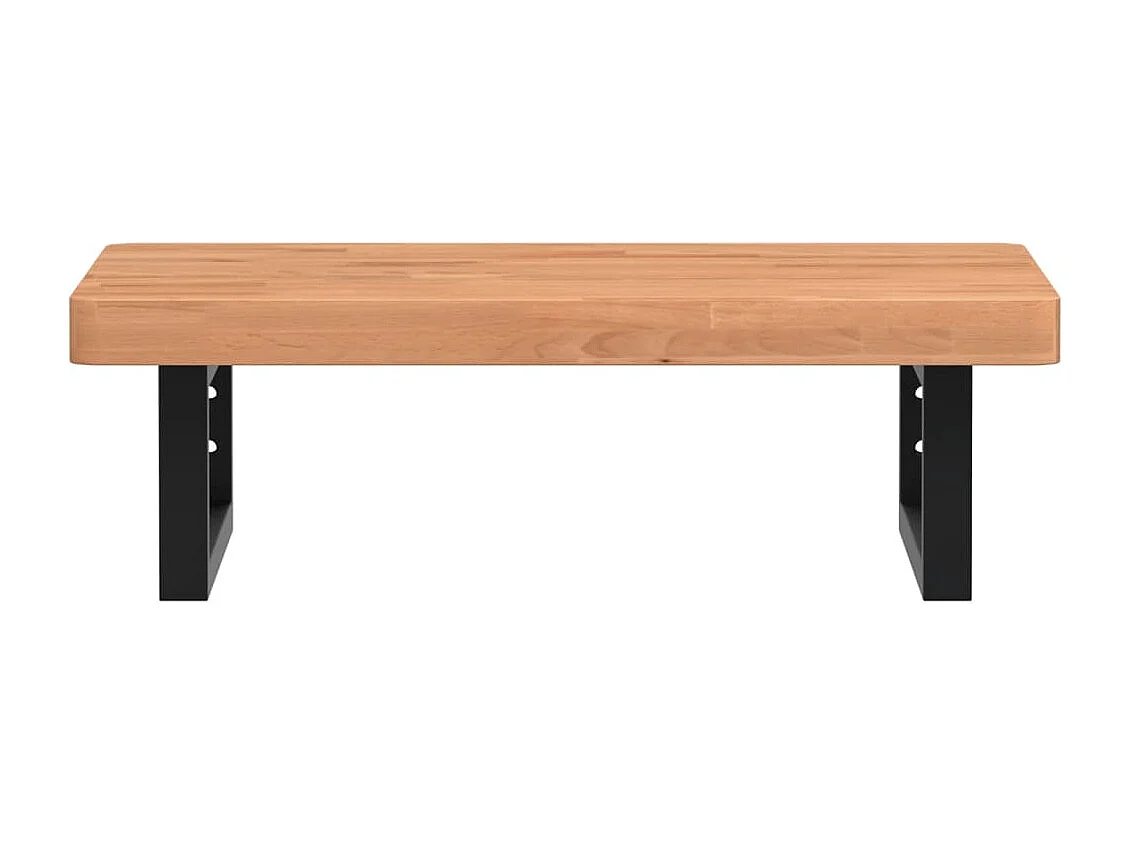 Badkamer wandschap staal en massief beukenhout