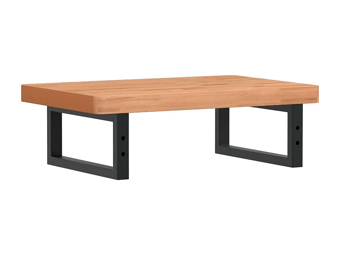 Badkamer wandschap staal en massief beukenhout