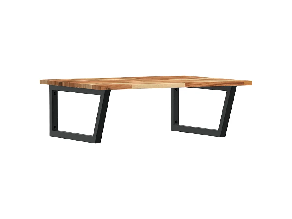 Waschbeckenregal Wandmontage Stahl und Akazienholz
