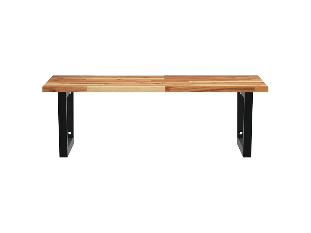 Waschbeckenregal Wandmontage Stahl und Akazienholz