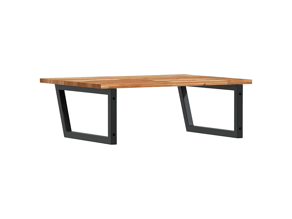 Waschbeckenregal Wandmontage Stahl und Akazienholz