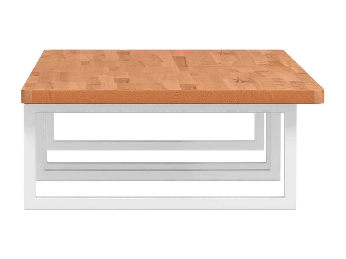 Étagère de vasque murale acier et bois massif de hêtre