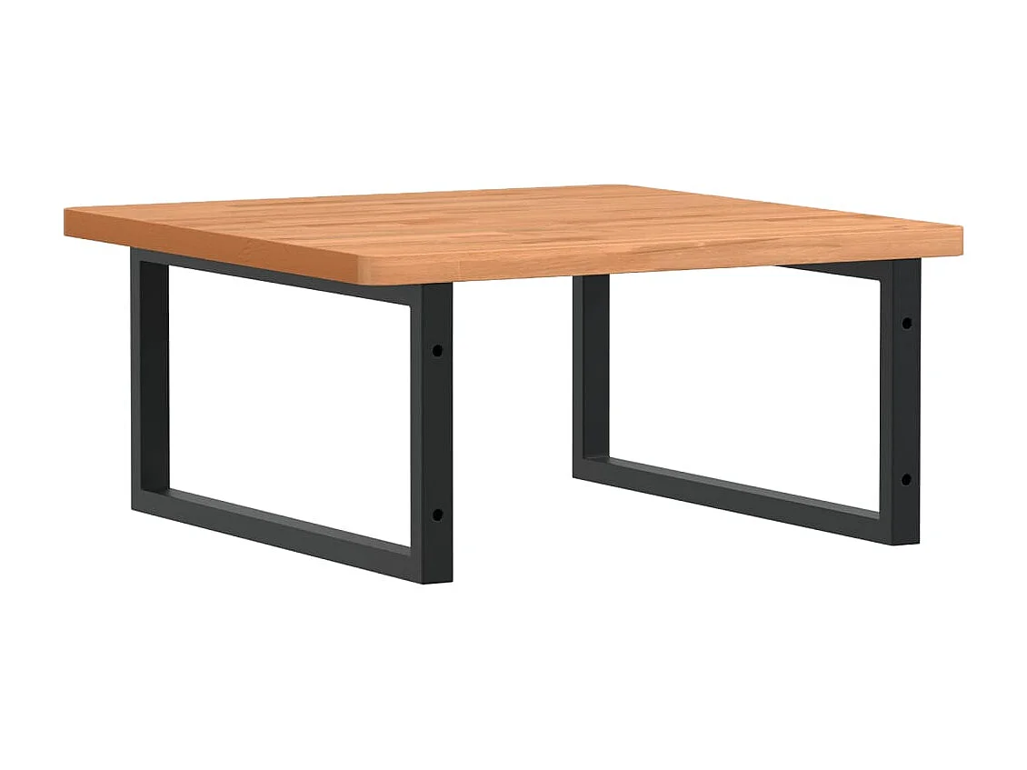 Étagère de vasque murale acier et bois massif de hêtre