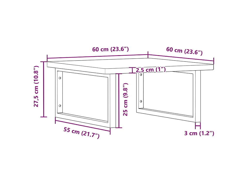 Badkamer wandschap staal en massief beukenhout