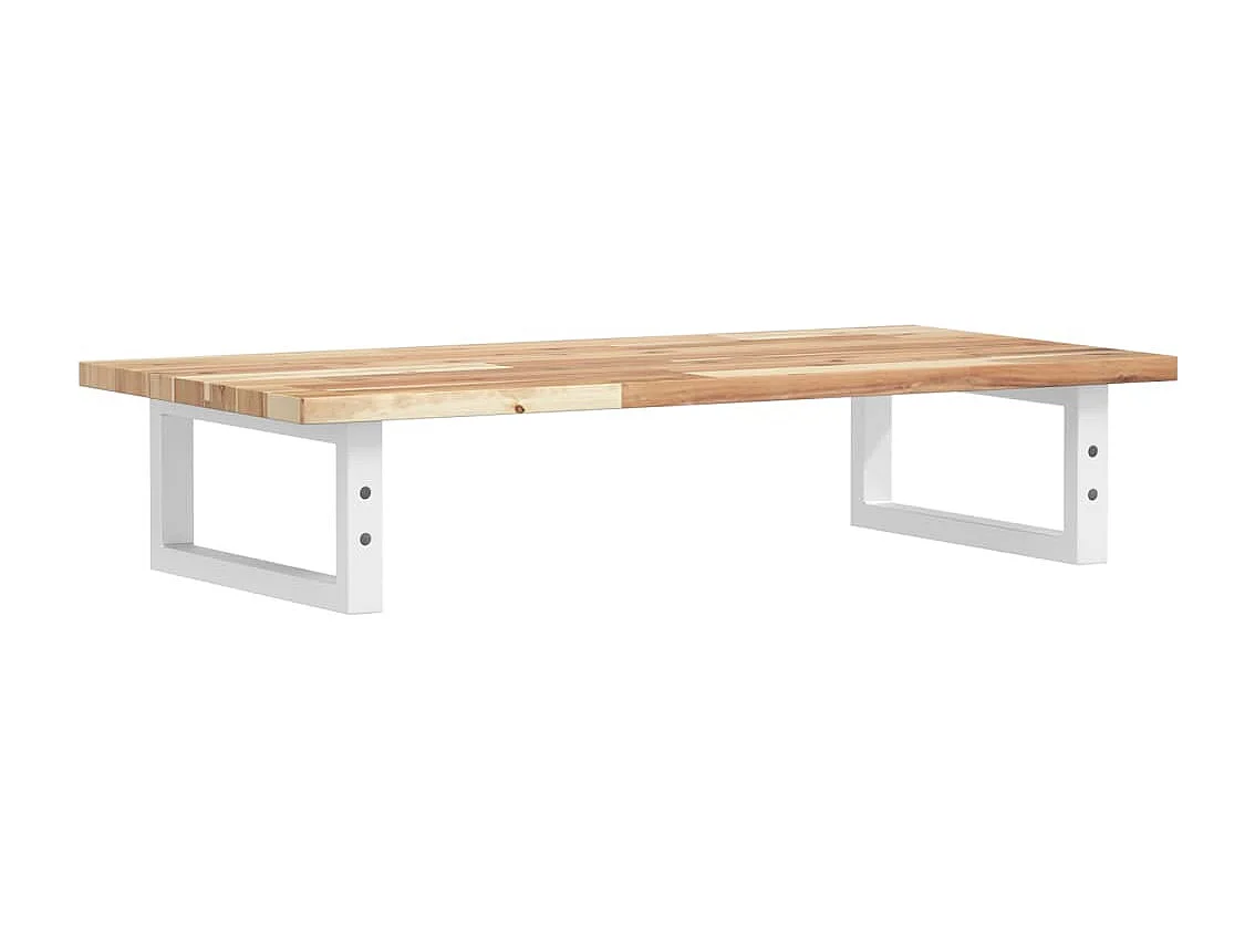 Waschbeckenregal Wandmontage Stahl und Akazienholz