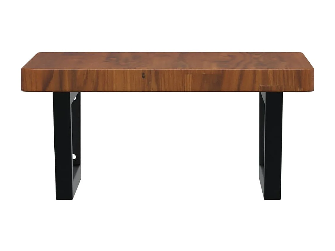 Badkamer wandschap staal en massief eikenhout